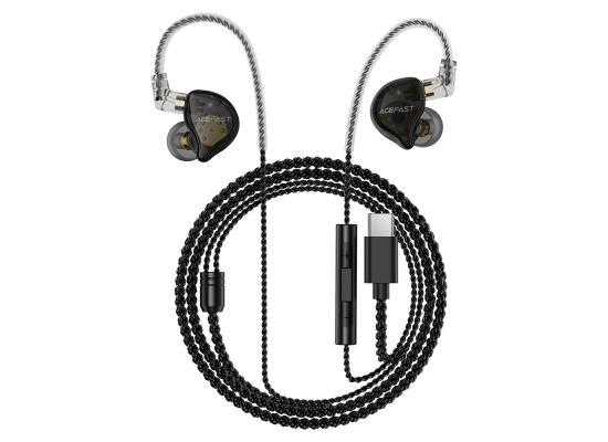 ACEFAST L11 USB-C HiFi Wired Earphones Detachable Cable with Microphone for Audio - Black